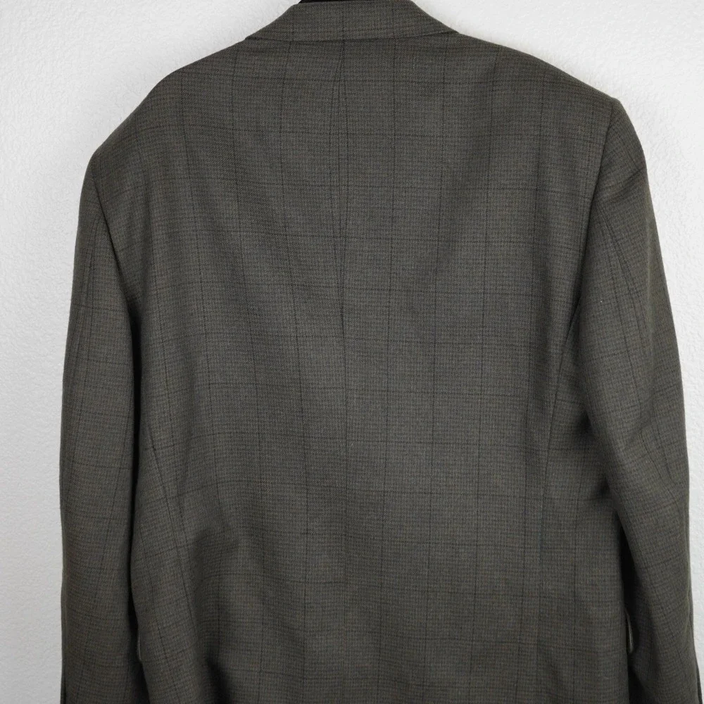 Oscar de la Renta Men's Tailored Blazer Classic Houndstooth‎ Pattern L